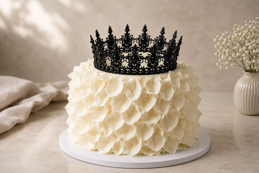 Crown & Petal Celebration Cake by Sweet Seconds