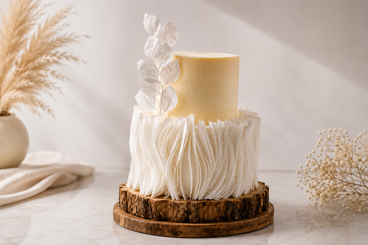 The Ivory Ruffle Cake by Sweet Seconds