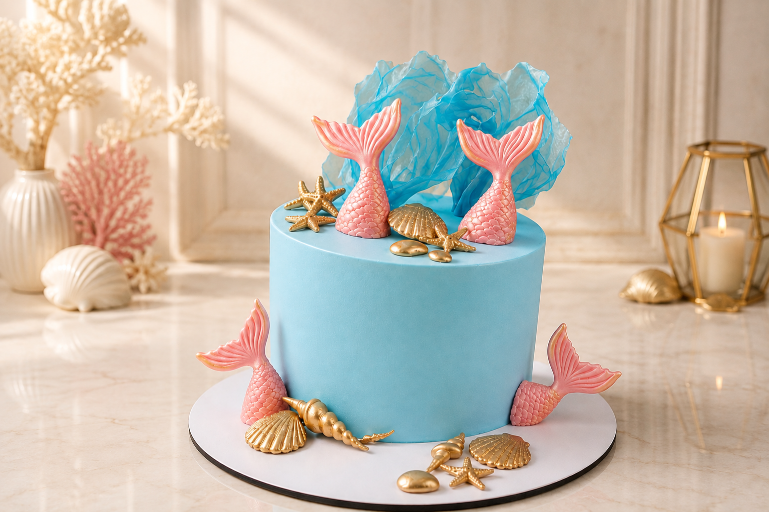 Mermaid Ocean Celebration Cake