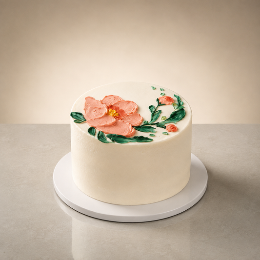 Peach Floral Cake
