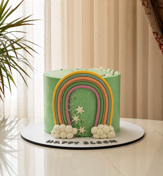 Rainbow & Clouds Cake